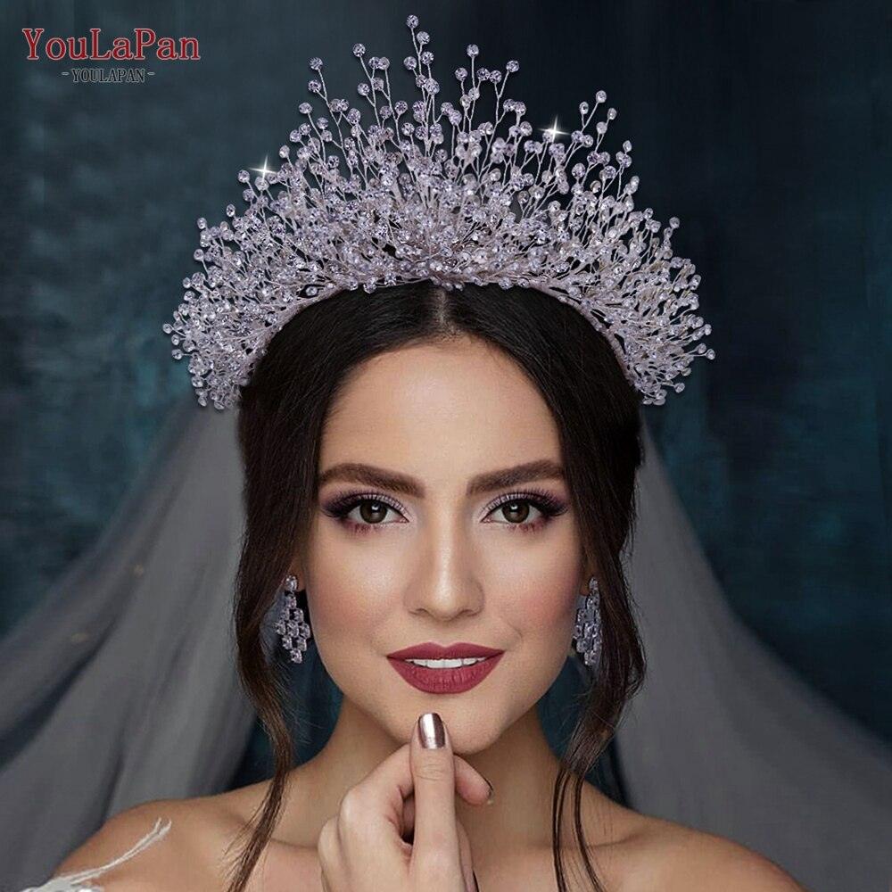 Wedding Headwear Necklace Earrings Jewelry Set Bride Headbands Rhinestone Headpiece Bridal Tiaras And Crowns Silver Rhinestone Wedding Headpiece For Women Handmade Bridal Headband Hair Accessories