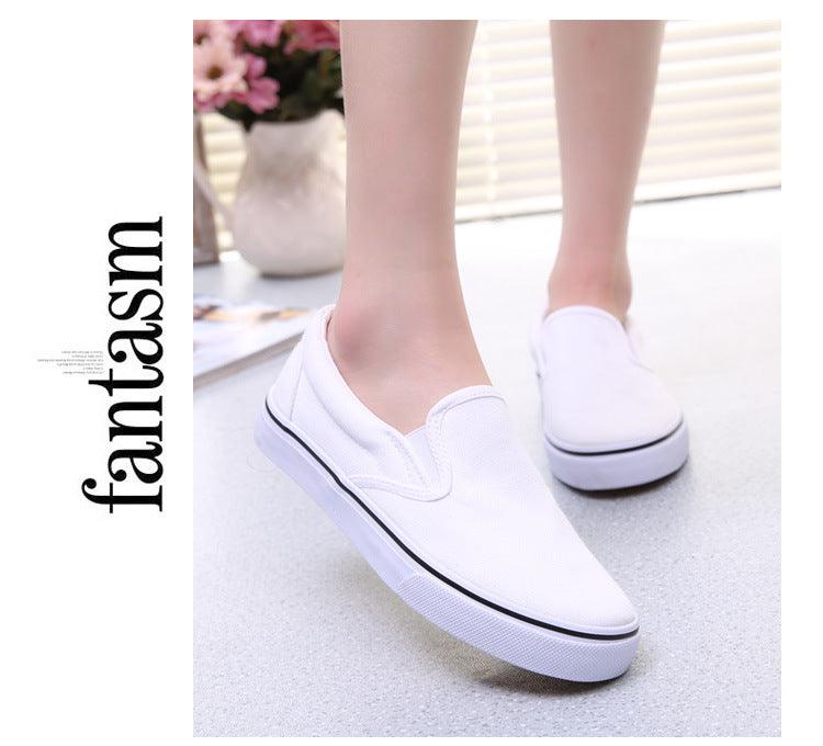 White Couple Canvas Women Espadrilles Shoes Womens Flats Women Running Breathable White Casual Slip On Flats Comfortable Walking Casual Simple Espadrilles