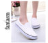 White Couple Canvas Women Espadrilles Shoes Womens Flats Women Running Breathable White Casual Slip On Flats Comfortable Walking Casual Simple Espadrilles