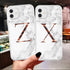 White Elegant Marble Texture Phone Cover For iPhone 12 Mini 11 Pro Max 7 8 7Plus Soft Silicone Back Case Ultra Slim Shockproof Protective for Women