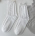 White Lace Socks Women Heart Bowknot Cotton Socks Femme Sweet Socks Ankle Socks Dress Socks For Women