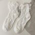 White Lace Socks Women Heart Bowknot Cotton Socks Femme Sweet Socks Ankle Socks Dress Socks For Women