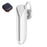 White Lightweight Ear Hanging Wireless Headset Long Standby Single Ear-hook Hands-free Design Anti-noise Earphone Improved Comfort Long Wireless Range Bluetooth Single-Ear Connect To Your Cell Phone Quality Battery 300mAh