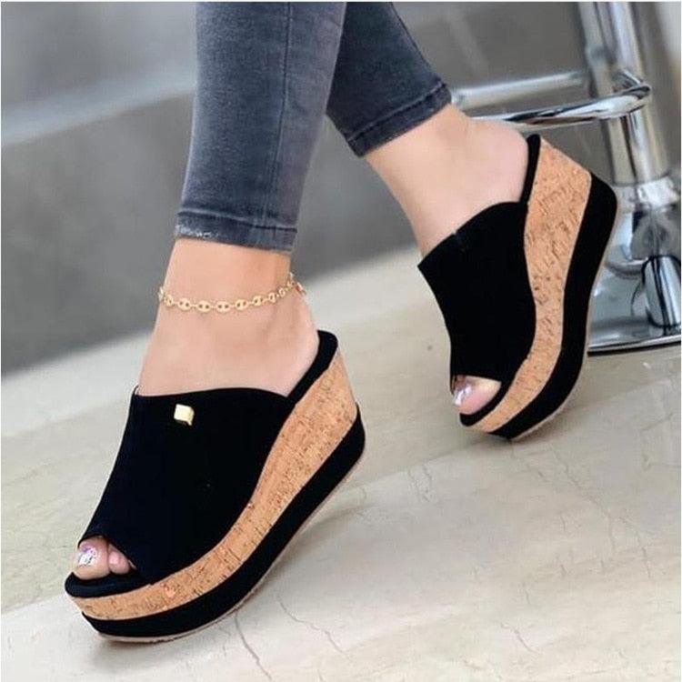 White Modern Women Shoes Summer Peep Toe Sandals Fashion Platform Slippers Outdoor Casual Flip Flops Women Shoes Summer Open Toe Sandals Fashion Platform Slippers Outdoor Casual  Sandals