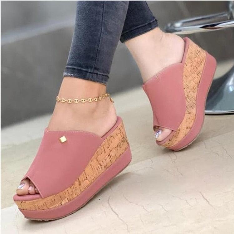 White Modern Women Shoes Summer Peep Toe Sandals Fashion Platform Slippers Outdoor Casual Flip Flops Women Shoes Summer Open Toe Sandals Fashion Platform Slippers Outdoor Casual  Sandals