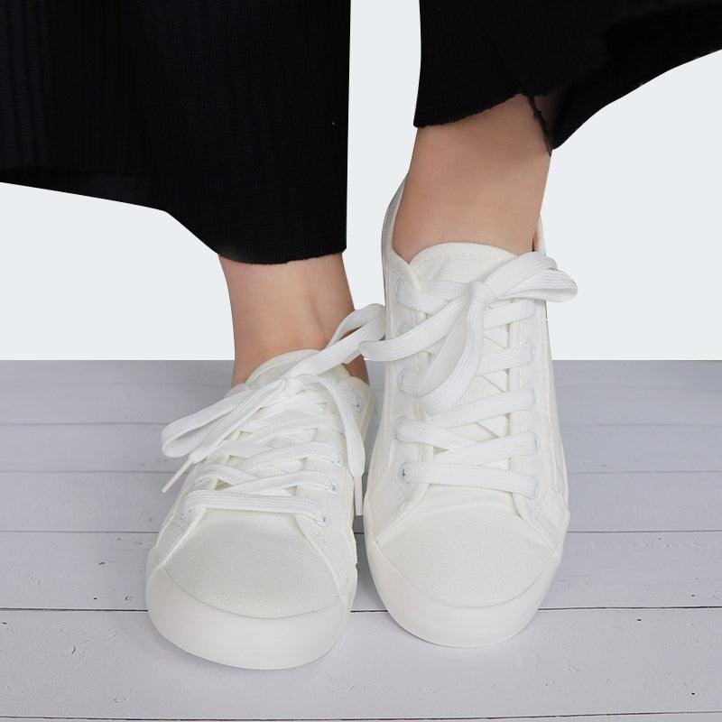 White Summer Womens Sneakers Trainers White Leather Canvas Shoes Tenis Classic Casual Cotton Slip On Canvas Comfortable Walking Flats Sneakers - STEVVEX Shoes - 104, Canvas Flat Sneakers, Canvas Shoes, Canvas Womens Sneakers, Classic Womens Sneakers, Fashion Sneakers, Modern Womens Sneakers, Shoes, Sneakers, Soft Women Sneakers, Walking Casual Shoes, Walking Sneakers, White Womens Sneakers, Women sneakers, Women's Sport Sneakers, Womens Casual Flat Canvas Shoes - Stevvex.com