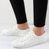 White Summer Womens Sneakers Trainers White Leather Canvas Shoes Tenis Classic Casual Cotton Slip On Canvas Comfortable Walking Flats Sneakers - STEVVEX Shoes - 104, Canvas Flat Sneakers, Canvas Shoes, Canvas Womens Sneakers, Classic Womens Sneakers, Fashion Sneakers, Modern Womens Sneakers, Shoes, Sneakers, Soft Women Sneakers, Walking Casual Shoes, Walking Sneakers, White Womens Sneakers, Women sneakers, Women's Sport Sneakers, Womens Casual Flat Canvas Shoes - Stevvex.com