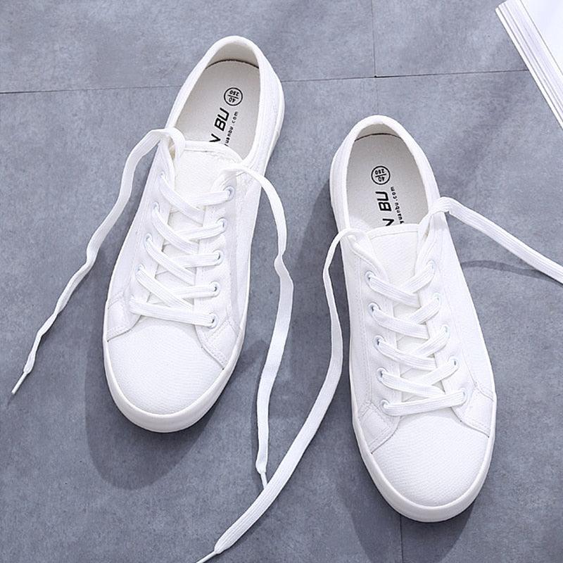 White Summer Womens Sneakers Trainers White Leather Canvas Shoes Tenis Classic Casual Cotton Slip On Canvas Comfortable Walking Flats Sneakers - STEVVEX Shoes - 104, Canvas Flat Sneakers, Canvas Shoes, Canvas Womens Sneakers, Classic Womens Sneakers, Fashion Sneakers, Modern Womens Sneakers, Shoes, Sneakers, Soft Women Sneakers, Walking Casual Shoes, Walking Sneakers, White Womens Sneakers, Women sneakers, Women's Sport Sneakers, Womens Casual Flat Canvas Shoes - Stevvex.com