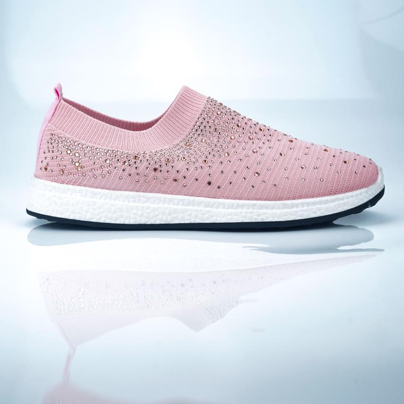 White Womens Crystal Sneakers Spring Autumn Casual Zipper Flat Shoes Non-slip Breathable Outdoor Espadrilles Breathable Mesh Simple Design Slip-On Shoes Women Mesh Casual Espadrilles