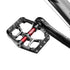 Wide Flat Mountain Road Cycling Bicycle Bike Pedal 3 Sealed Bearings 9/16 in Aluminum With Removable Antiskid Cleats Mountain Bike Pedal Platform Flat Bicycle Pedals Aluminum Alloy Non-Slip Metal Bike Pedals With 3 Bearings For Road