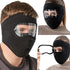 Windproof Anti Dust Face Mask Cycling Ski Breathable Masks Fleece Face Shield Hood Caps with HD Goggles Cycling Cap Balaclava  Skating Hat Motorbike Biker Racing Breather Mask Tactical Airsoft Cap Scarf Mask Ski Hat Spring Summer For Men Women