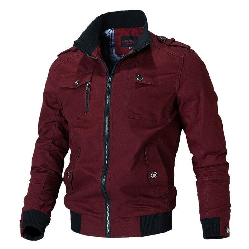 Windproof Bomber Jacket Men Fashion Casual Windbreaker Jacket Lightweight Running Windbreaker Outdoor Golf Fashion Elegant Red Jacket Men Spring Autumn New Slim Fit Jacket Men's Clothing