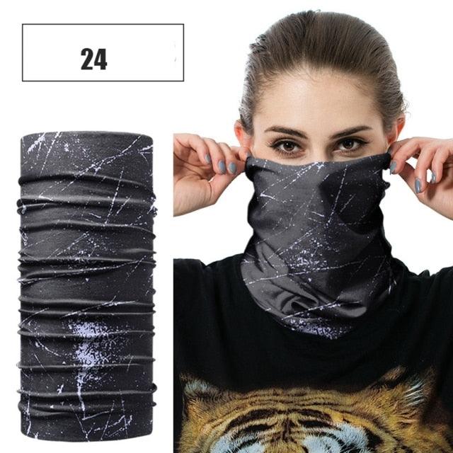 Windproof Head Scarves Neck Warmer Cycling Camping Hiking Men Women Fashion Magic Scarves Turban Outdoor Headband Bandanas Washable Cloth Bandanas Women Men Neck Gaiter Cover Turban Multipurpose Balaclava Elastic UV Face Shields for Women