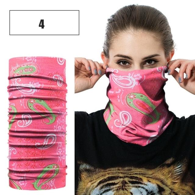 Windproof Head Scarves Neck Warmer Cycling Camping Hiking Men Women Fashion Magic Scarves Turban Outdoor Headband Bandanas Washable Cloth Bandanas Women Men Neck Gaiter Cover Turban Multipurpose Balaclava Elastic UV Face Shields for Women