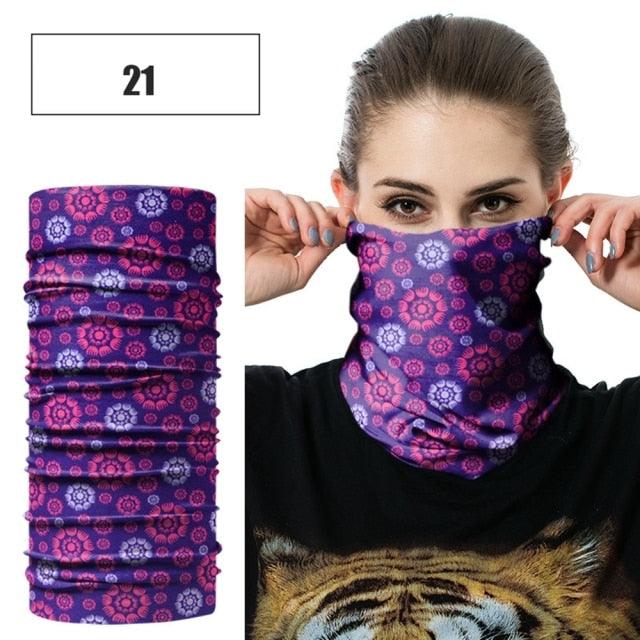 Windproof Head Scarves Neck Warmer Cycling Camping Hiking Men Women Fashion Magic Scarves Turban Outdoor Headband Bandanas Washable Cloth Bandanas Women Men Neck Gaiter Cover Turban Multipurpose Balaclava Elastic UV Face Shields for Women