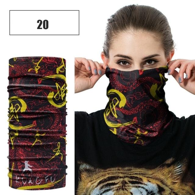 Windproof Head Scarves Neck Warmer Cycling Camping Hiking Men Women Fashion Magic Scarves Turban Outdoor Headband Bandanas Washable Cloth Bandanas Women Men Neck Gaiter Cover Turban Multipurpose Balaclava Elastic UV Face Shields for Women