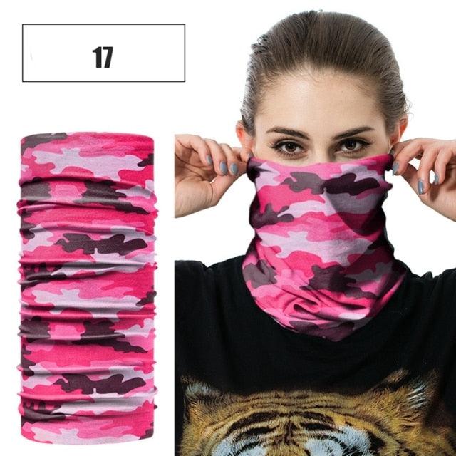 Windproof Head Scarves Neck Warmer Cycling Camping Hiking Men Women Fashion Magic Scarves Turban Outdoor Headband Bandanas Washable Cloth Bandanas Women Men Neck Gaiter Cover Turban Multipurpose Balaclava Elastic UV Face Shields for Women