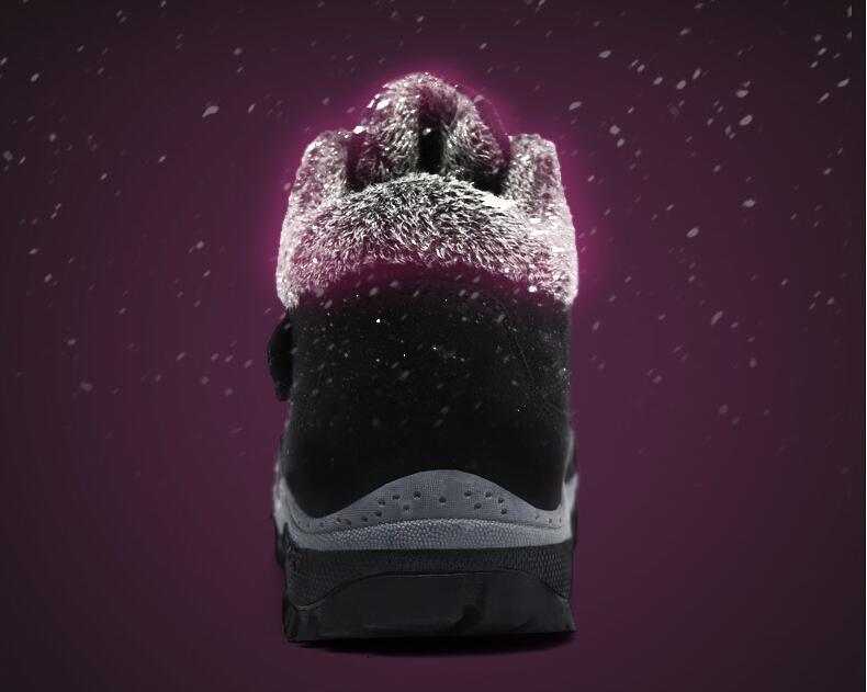 Winter Boots With Fur Warm Leather Snow Boots Mens Winter Work Casual Shoes High Top Rubber Ankle Boots Keep Warm Anti-Slip Soft Sole Warm Fur Lined Winter Ankle Booties