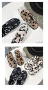 Winter Cotton Slippers Women Leopard Shoes Fashion Fur Slides For Home Comfort Warm Womens Slippers Non-slip Fuzzy House Memory Foam Slippers Furry Fur Lined Bedroom Slippers