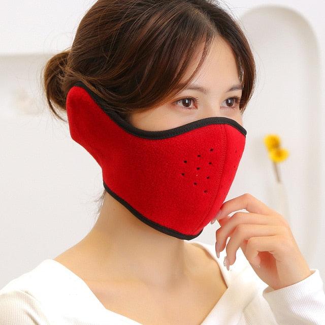 Winter Cycling Mask Unisex Fleece Thermal Warm Windproof Half Face Mask Balaclava Outdoor Sport Fishing Skiing Mask Half Mask Balaclava Ski Mask with Adjustable Windproof Cap Headwear Balaclava Half Face Mask Windproof Men Women