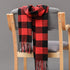 Winter Fashion Outdoor Plaid Soft Scarf Unisex Shawl Scarfs Warm Lightweight Wrap Muffler Elegant Cashmere Hijab Stylish Scarf Tassels For Women Men 185*35cm