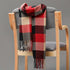 Winter Fashion Outdoor Plaid Soft Scarf Unisex Shawl Scarfs Warm Lightweight Wrap Muffler Elegant Cashmere Hijab Stylish Scarf Tassels For Women Men 185*35cm