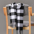 Winter Fashion Outdoor Plaid Soft Scarf Unisex Shawl Scarfs Warm Lightweight Wrap Muffler Elegant Cashmere Hijab Stylish Scarf Tassels For Women Men 185*35cm