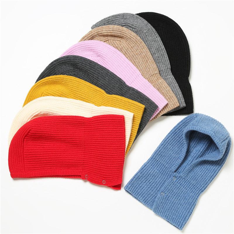 Winter Hat Skullies Beanies Hats Men Women Scarf Warm Breathable Hood Knitted Hat Caps Balaclava Mask Gorras Bonnet Knitted Hat Face Hooded Cowl Neckerchief with Drawstring Soft Balaclava Pullover Knitted Beanie for Adults Men Women Ski Caps