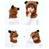 Winter Hat Warm Winter Fashion Adult Kids Winter Fuzzy Plush Balaclava Hat Cartoon Panda Rabbit Windproof Full Cover Earflap Hood Cap Neck Warmer Scarf Fleece Balaclava Hood Ski Mask Cold Weather Face Mask Neck Warmer Winter Nose Warmer