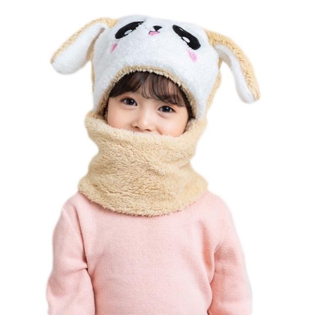 Winter Hat Warm Winter Fashion Adult Kids Winter Fuzzy Plush Balaclava Hat Cartoon Panda Rabbit Windproof Full Cover Earflap Hood Cap Neck Warmer Scarf Fleece Balaclava Hood Ski Mask Cold Weather Face Mask Neck Warmer Winter Nose Warmer