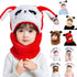 Winter Hat Warm Winter Fashion Adult Kids Winter Fuzzy Plush Balaclava Hat Cartoon Panda Rabbit Windproof Full Cover Earflap Hood Cap Neck Warmer Scarf Fleece Balaclava Hood Ski Mask Cold Weather Face Mask Neck Warmer Winter Nose Warmer