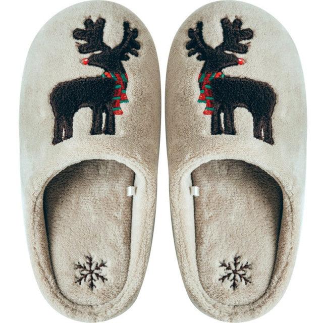 Winter House Women Fur Slippers Soft Memory Foam Sole Cute Fox Bear Bedroom Fluffy Slippers Couples Plush Shoes Comfortable Closed Toe House Slippers Shoes Anti slip Sandals Lightweight Winter Indoor Cartoon Slippers