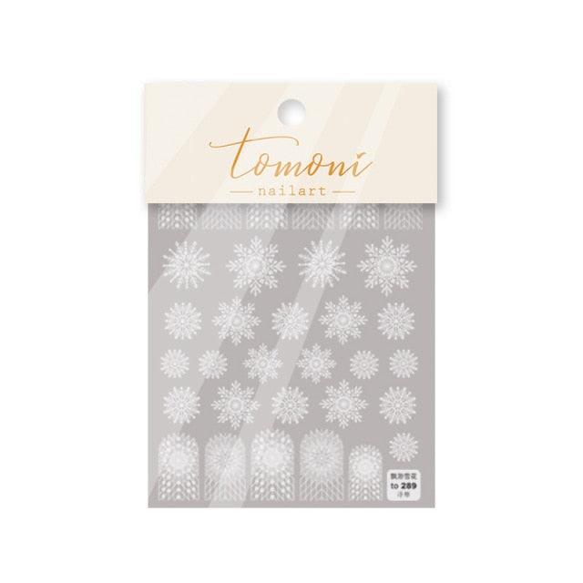 Winter Knit Sweater Cloth Pattern 5D Nails Decal Engraved Embossed Nail Art Adhesive Decals For new year Valentines Gift Palm Leaf Nail Self-Adhesive Decals Nail Stickers Water Transfer Fresh Nail Decals for Nail Art Butterfly Palm