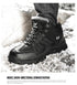 Winter Leather Mens Boots Fur Super Warm Snow Boots Men Winter Work Casual Shoes High Top Rubber Boots Winter Warm Outdoor Walking Lace Up Anti-Slip Breathable Ankle Booties