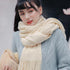 Winter Luxury New Soft Warm Wool Tassel Scarf Lightweight Striped Shawl Classic Wild Soft Simple Travel Scarves Hijab Blanket Cashmere Elegant Casual Muffler For Women