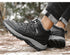 Winter Men's Boots Warm Snow Boots High Quality Leather Waterproof Outdoor Men Hiking Boots Waterproof Non-Slip Trail Fur Lined Ankle Boots Leather Winter Shoes