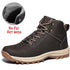 Winter Mens Boots Plush Warm Snow Boots Waterproof Outdoor Short Boots Leather Ankle Hiking Boots Mens Waterproof Outdoor Snow Boots Winter Cold Weather Shoes