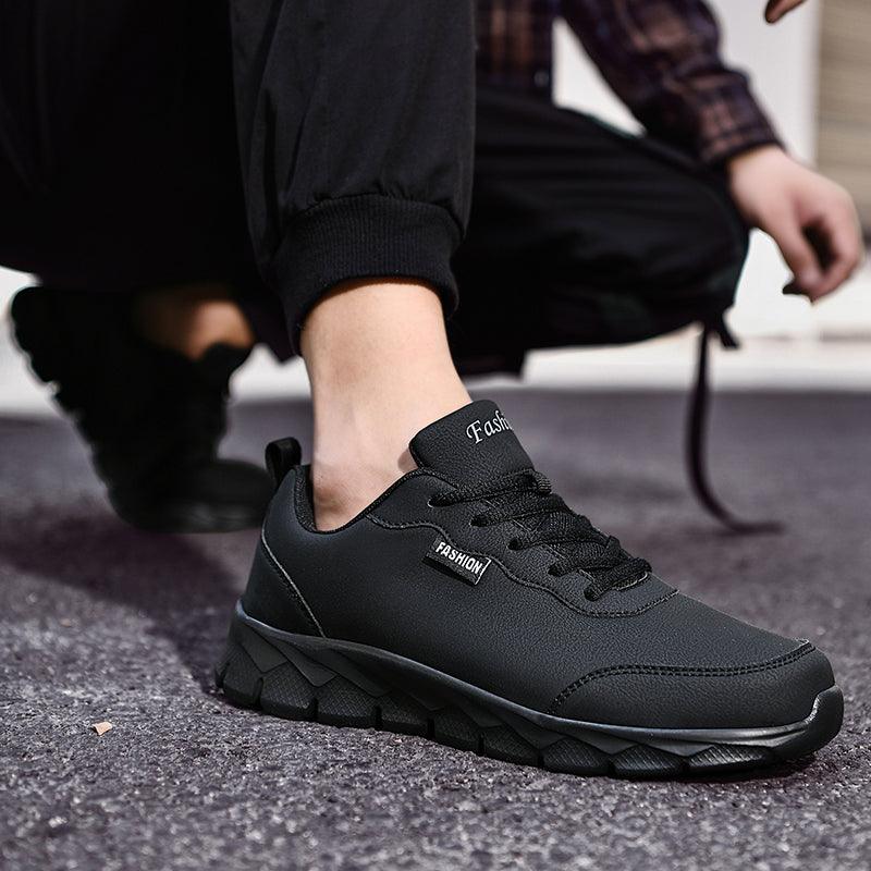 Winter Mens Casual Shoes Fur Design Sneakers Mens Lace-up Trainers Walking Shoes Leather Shoes Slip On Casual Lightweight Shoes Comfortable Warm Outdoors Walking Sneakers