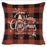 Winter Merry Christmas Cushion Cover Red Christmas Santa Claus Greeting Christmas Pillow Covers Red Plaid Pillow Covers Christmas Tree Snowflakes Text Pillow Cover