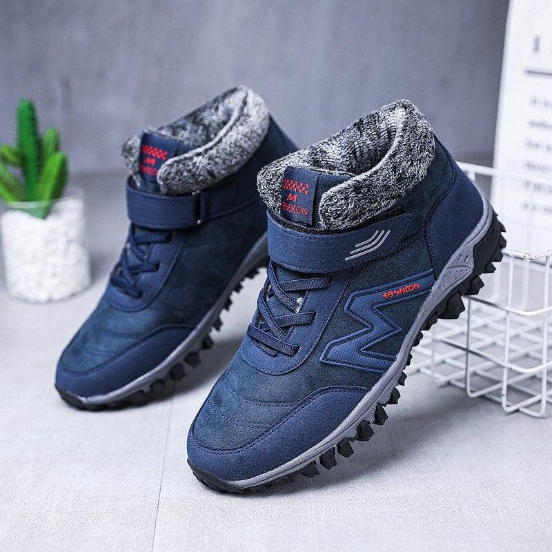 Winter Outdoor Casual Shoes Non-slip Warm Soft Cotton Shoes Mens Comfortable Snow Shoes Lightweight Low-Top Sneakers Non-Slip Wear-Resistant For Outdoor Walking Camping