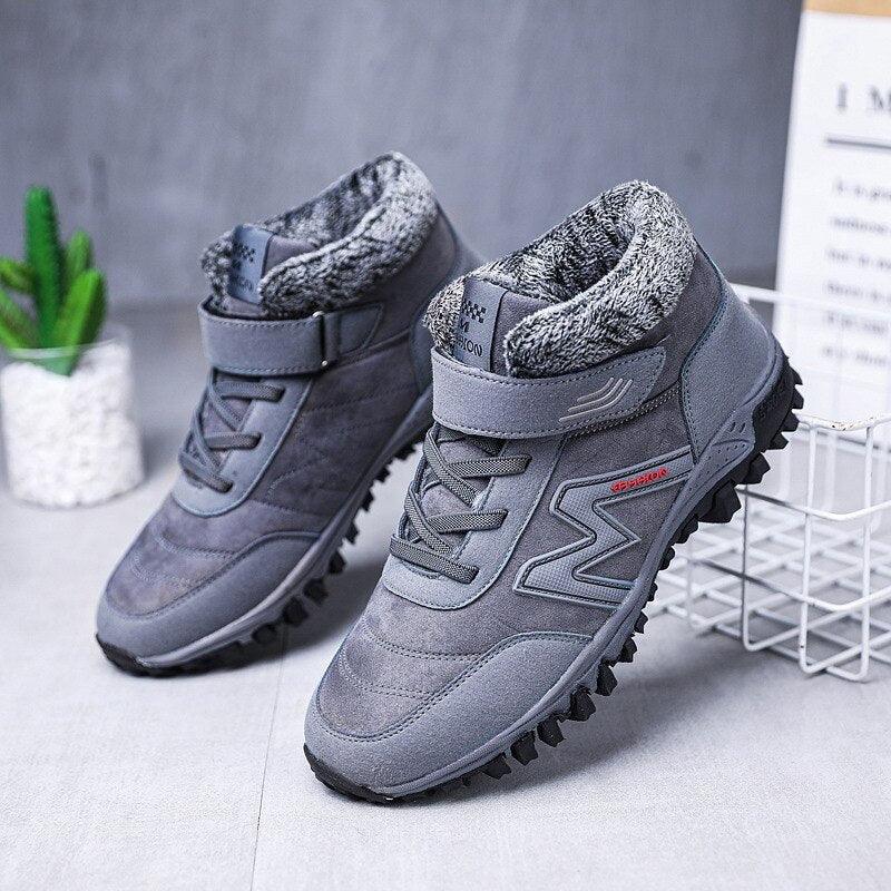 Winter Outdoor Casual Shoes Non-slip Warm Soft Cotton Shoes Mens Comfortable Snow Shoes Lightweight Low-Top Sneakers Non-Slip Wear-Resistant For Outdoor Walking Camping