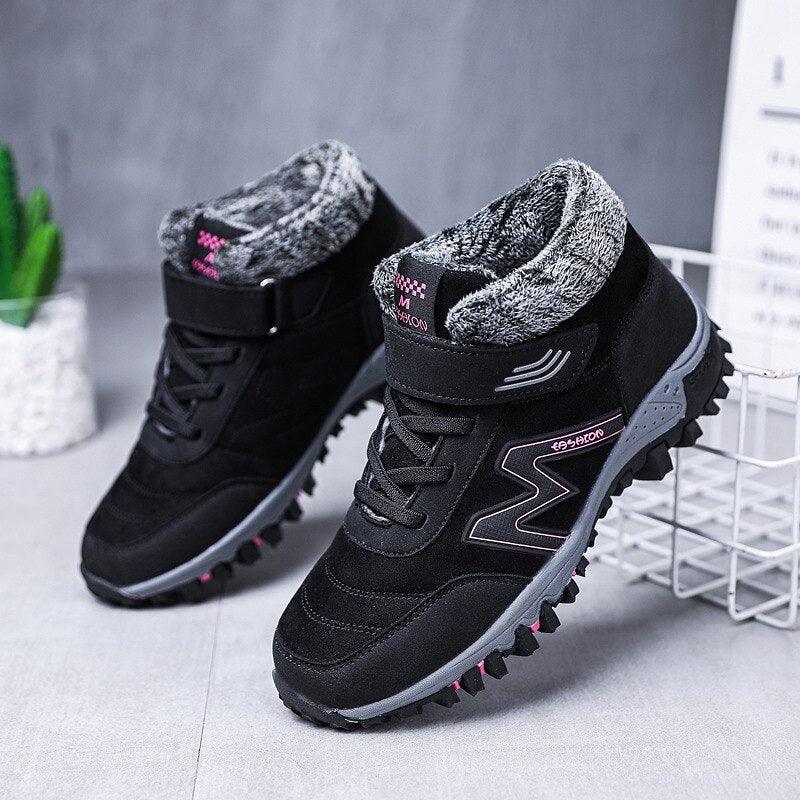 Winter Outdoor Casual Shoes Non-slip Warm Soft Cotton Shoes Mens Comfortable Snow Shoes Lightweight Low-Top Sneakers Non-Slip Wear-Resistant For Outdoor Walking Camping