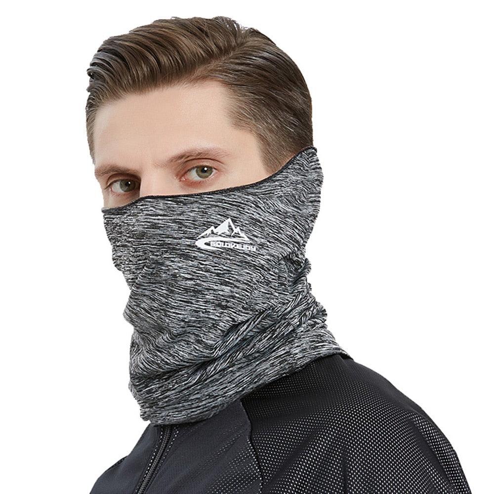 Winter Outdoor Neck Warmer Cycling Scarf Running Sports Headwear Face Scarf Bicycle Bandana Men Simple Fashion Motorcycle Windproof Sun Protect Cycling Face Neck Mask Headwear Scarf Bandana Hood Half Breathable Dustproof Hang-Ear Cap Bike Headbands