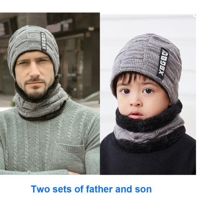 Winter Scarf Hat Set Outdoor Sport Warm Beanies Hat For Men Knitted Hats Bandana Hiking Camping Kid Neck Warmer Cap Neck Gaiter Winter Knitted Beanie Scarf Men Hat Neck Warmer Gaiter Face Cover Winter Beanie Hat Scarf Set Fleece Lined Skull Cap Winter Hat