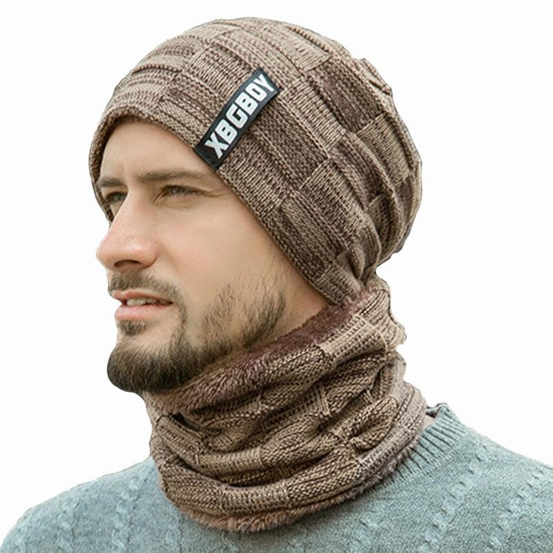 Winter Scarf Hat Set Outdoor Sport Warm Beanies Hat For Men Knitted Hats Bandana Hiking Camping Kid Neck Warmer Cap Neck Gaiter Winter Knitted Beanie Scarf Men Hat Neck Warmer Gaiter Face Cover Winter Beanie Hat Scarf Set Fleece Lined Skull Cap Winter Hat