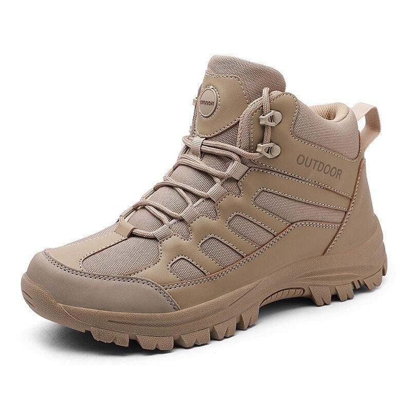 Winter Walking Shoes Mens Boots Outdoor Hiking Shoes Winter Work Casual Shoes Rubber Ankle Boots Outdoor Breathable Water Resistant Camping Shoes Anti-Skid Ankle Walking Mens Shoes