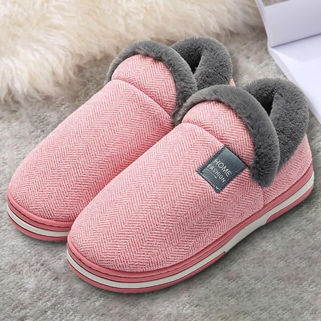 Winter Warm Home Slippers Women Cat Non-Slip Home Shoes Indoor Floor Bedroom Couple Plush House Slippers Comfort Plush Cute House Lucky Cat Warm Indoor Home Shoes