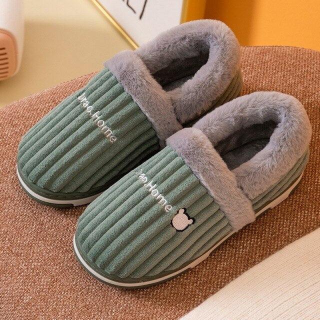 Winter Warm Home Slippers Women Cat Non-Slip Home Shoes Indoor Floor Bedroom Couple Plush House Slippers Comfort Plush Cute House Lucky Cat Warm Indoor Home Shoes