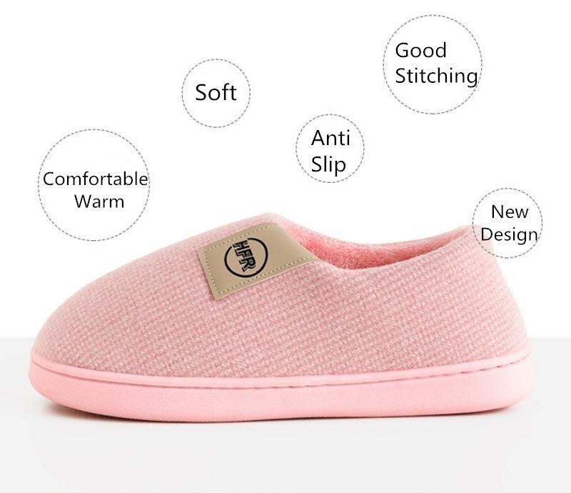 Winter Warm Shoes Woman Men Indoor Slippers Soft Plush Home Floor Slipper Anti-slip Womens Memory Foam House Slippers Indoor Lightweight Soft Cozy Home Slippers