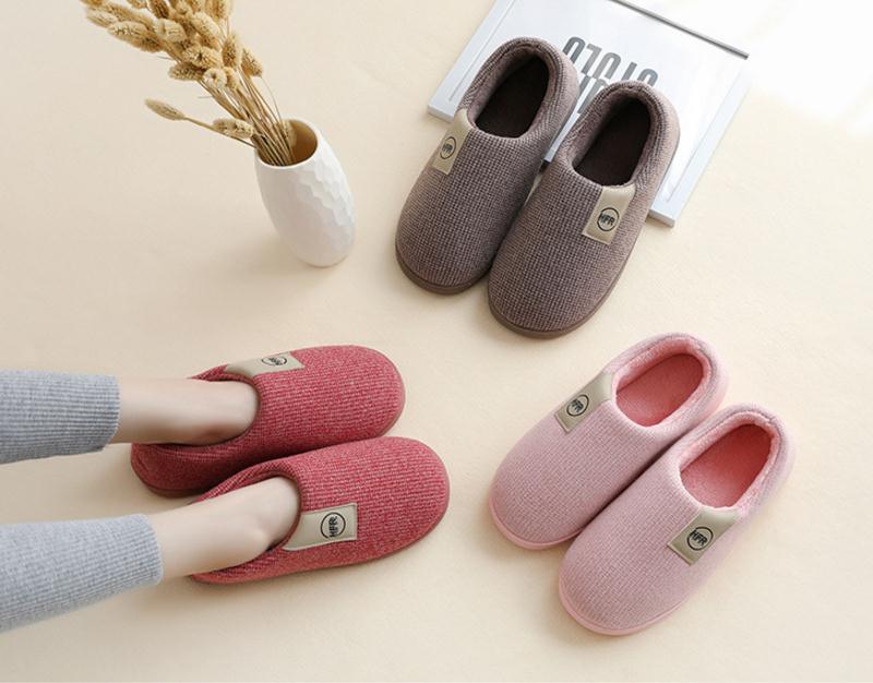 Winter Warm Shoes Woman Men Indoor Slippers Soft Plush Home Floor Slipper Anti-slip Womens Memory Foam House Slippers Indoor Lightweight Soft Cozy Home Slippers